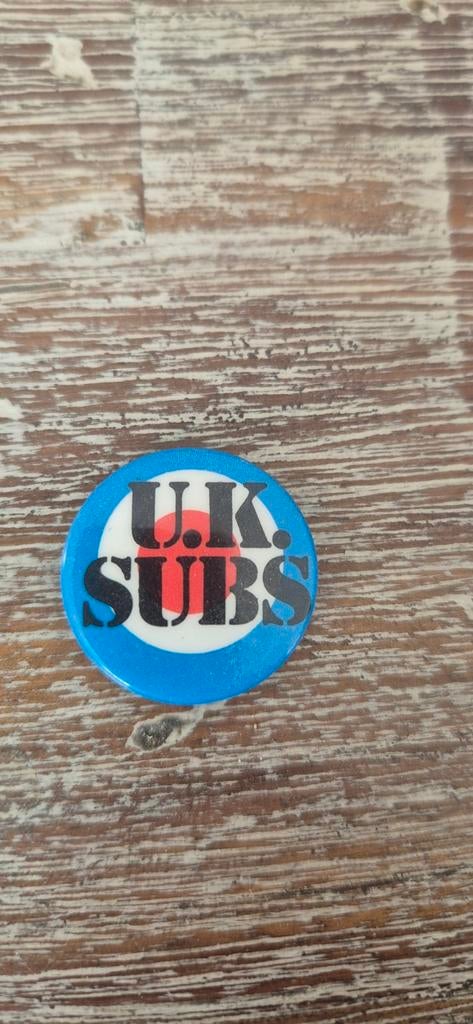 U.K. Subs Button/Speldje - Punk Rock Band, Ophalen of Verzenden, Gebruikt, Overige onderwerpen, Button