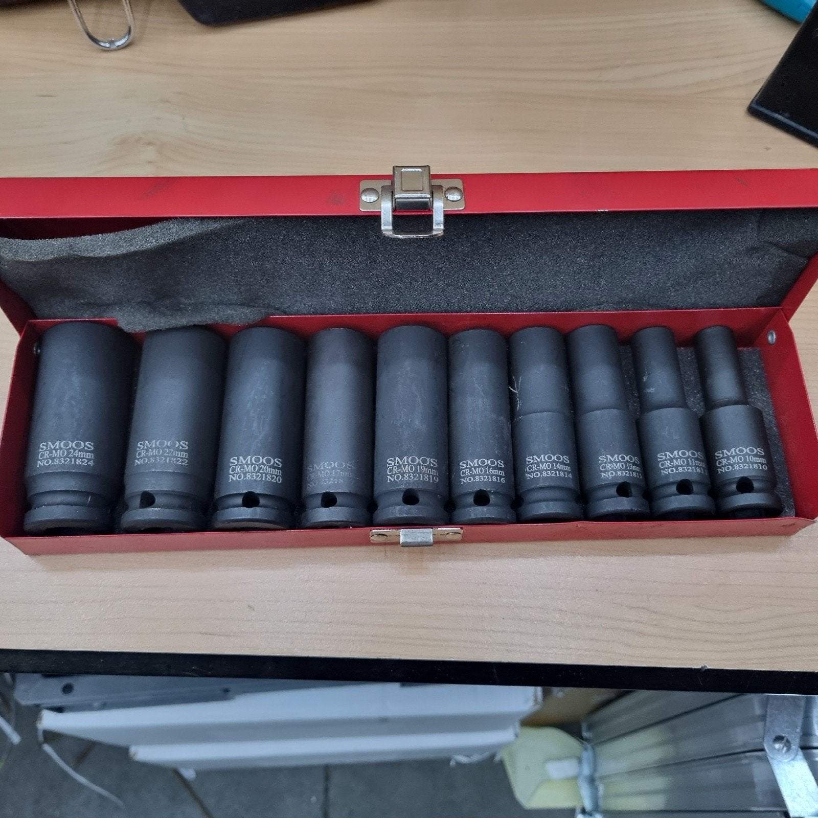 10-delige Smoos CR-MO extra lange krachtdoppenset, Ophalen of Verzenden, Nieuw