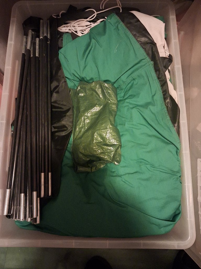 2-4 persoons tunnel tent 2 compartimenten GRATIS boot 240, Ophalen, Gebruikt, Tot en met 4