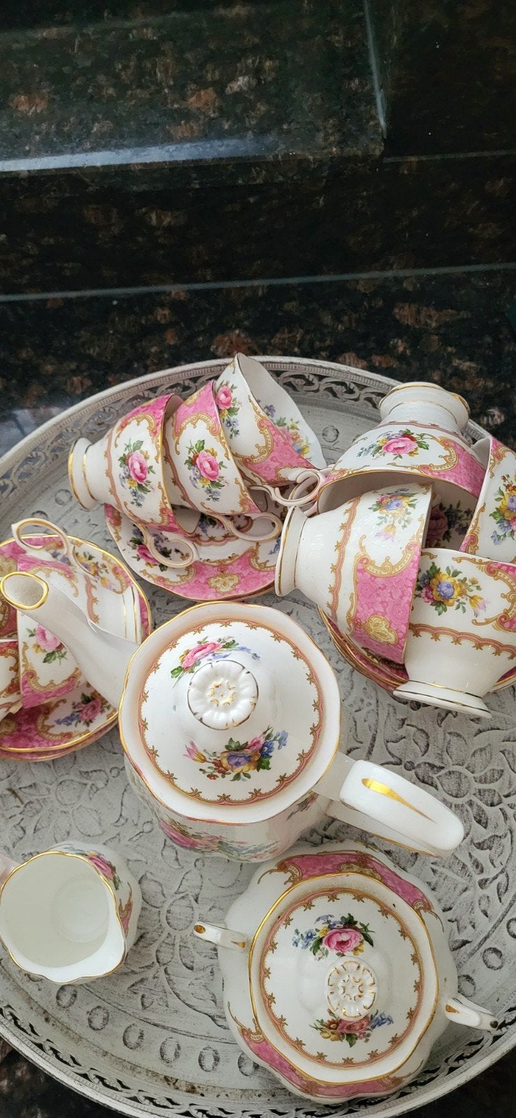 prachtig Royal Albert Chinees Porseleinen set (Oma's opruimi, Ophalen of Verzenden