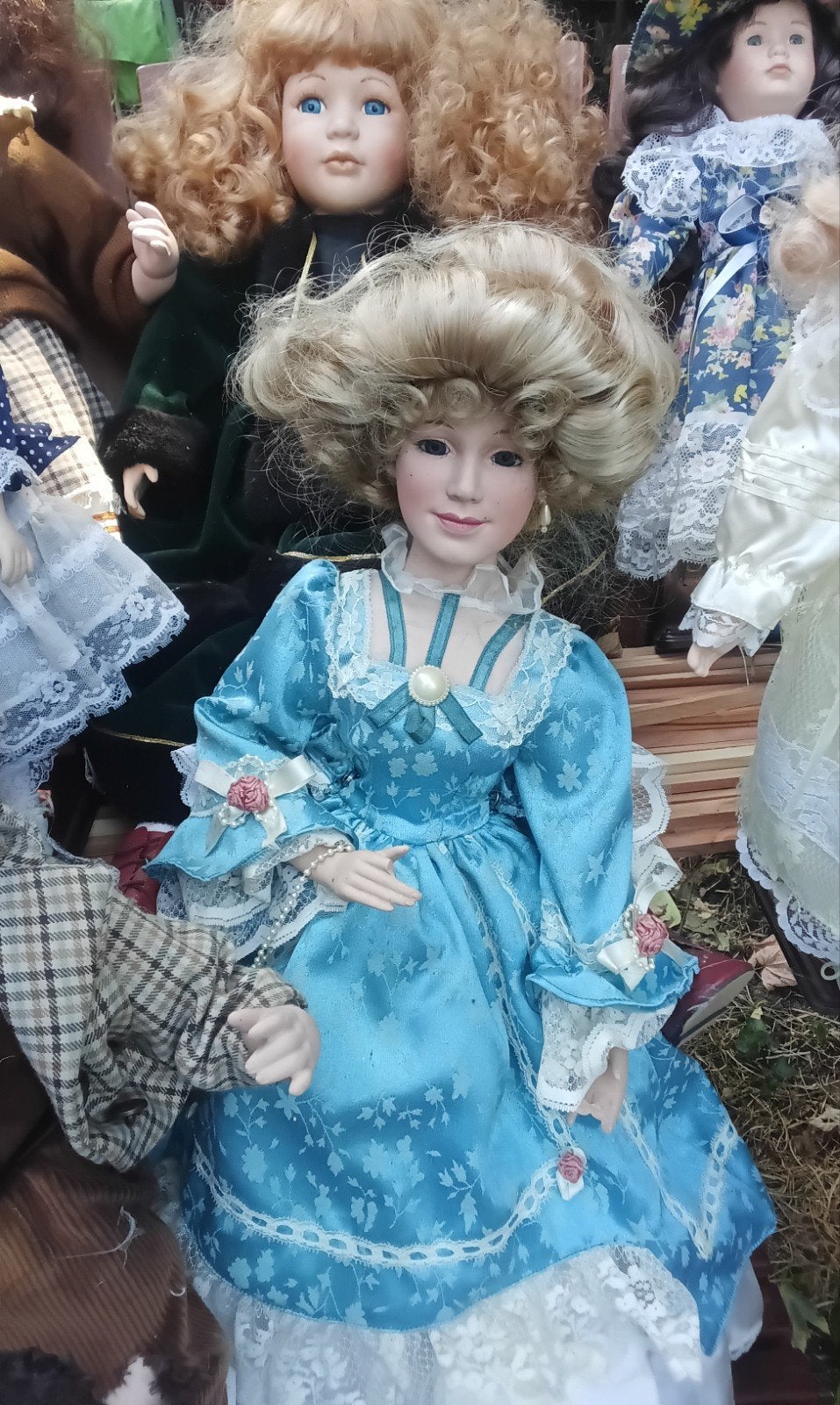 Zoldervondst: 8 vintage poppen, opknappers, Verzamelen, Ophalen of Verzenden