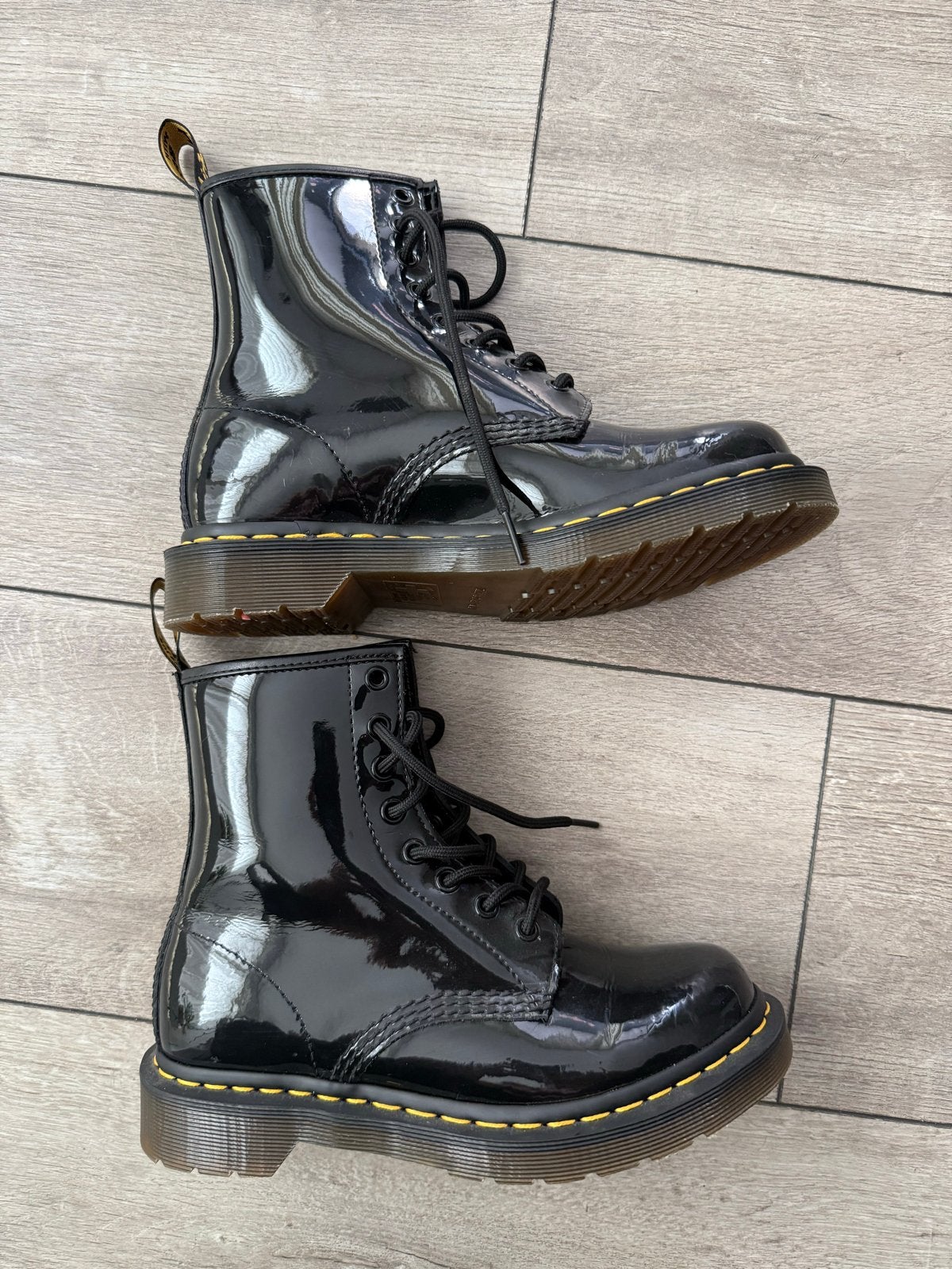 Dr. Martens 1460 Patent Leer Laarzen Zwart Maat 38, Ophalen of Verzenden, Zo goed als nieuw, Zwart, Lage of Enkellaarzen
