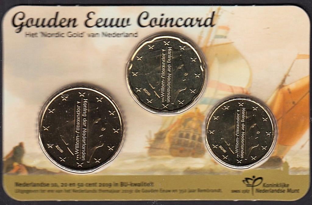 Nederland- 2019- Gouden Eeuw Coincard - BU Kwaliteit, Verzenden, Overige landen, Overige waardes