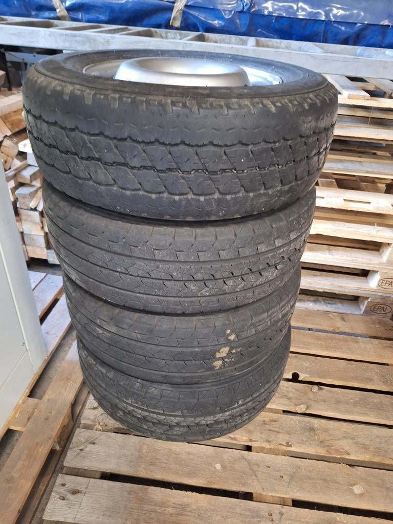 4x Iveco stalen velgen 6 1/2J x 16H2, Ophalen, Velg(en), 16 inch, Zomerbanden