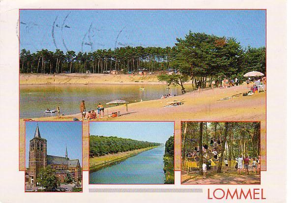 Ansichtkaart	Lommel (België)	4-luik, Verzamelen, Ansichtkaarten | België, Verzenden, 1980 tot heden, Gelopen, Limburg