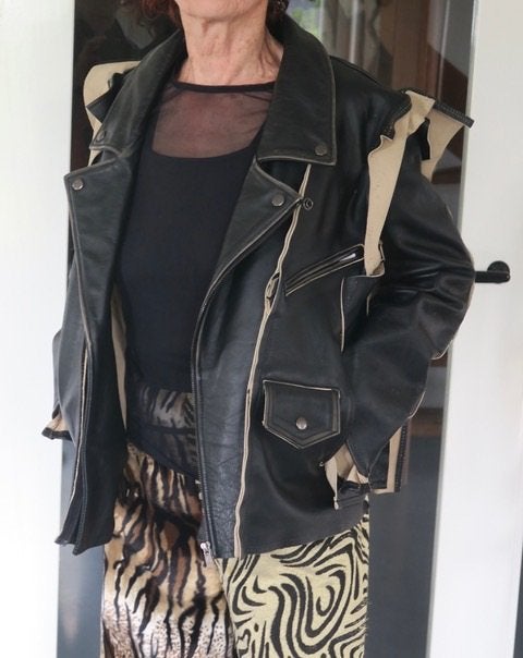 leren jas van martin margiela by hm maat 40, Kleding | Dames, Maat 38/40 (M), Zwart, Nieuw, Martin margiela by hm