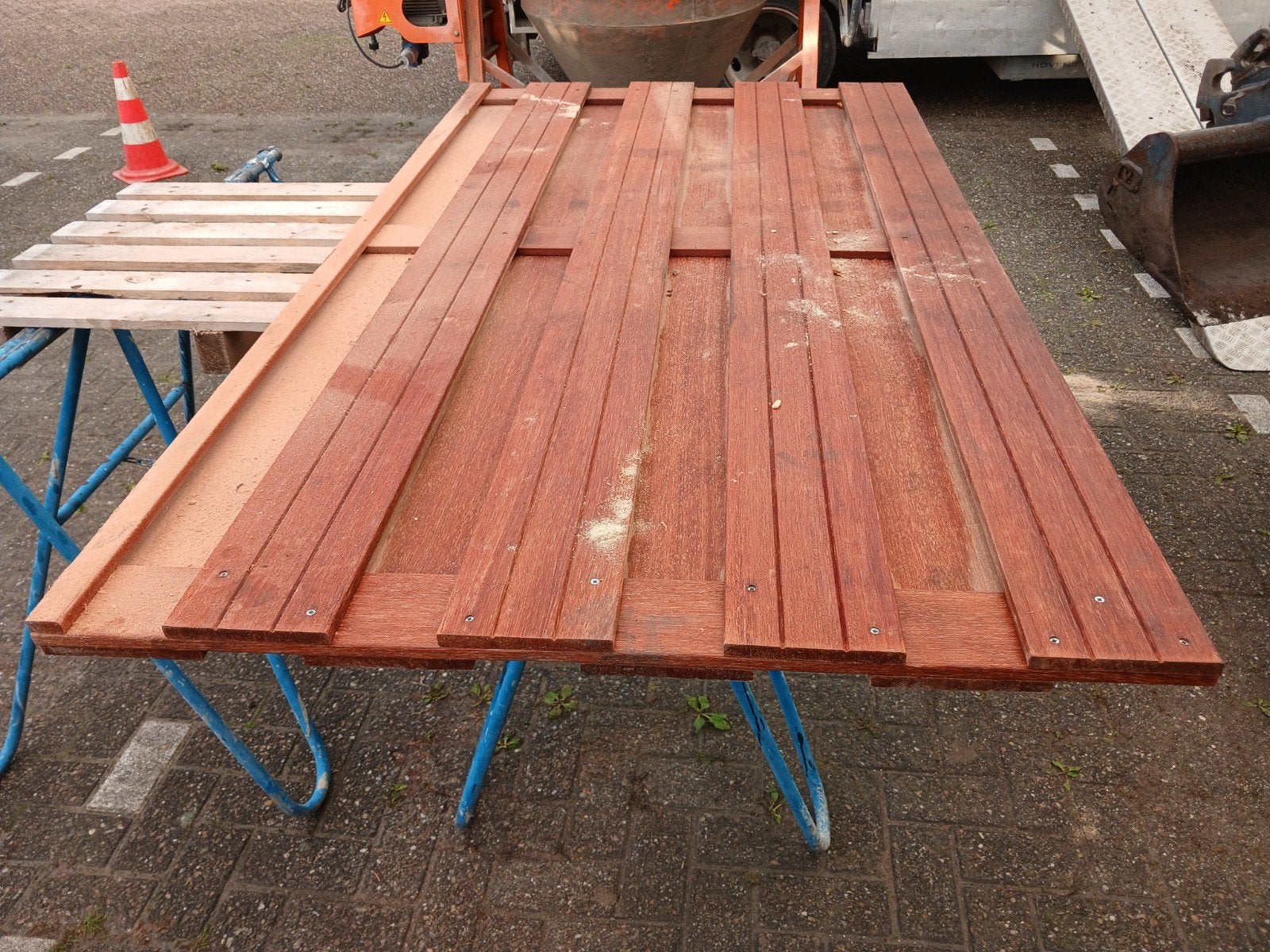 Keruing hardhout schutting deel., Ophalen of Verzenden, Hout