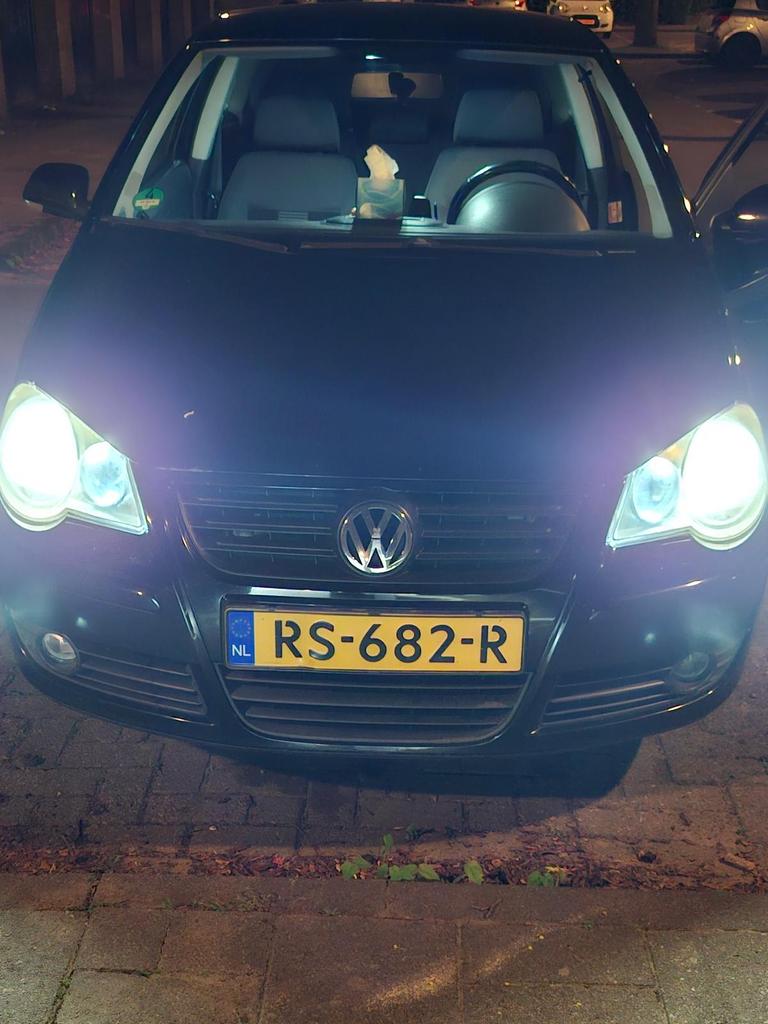 Volkswagen Polo 1.2 44KW 2008 Zwart prijs verlaagd, Voorwielaandrijving, Stof, 989 kg, 1198 cc