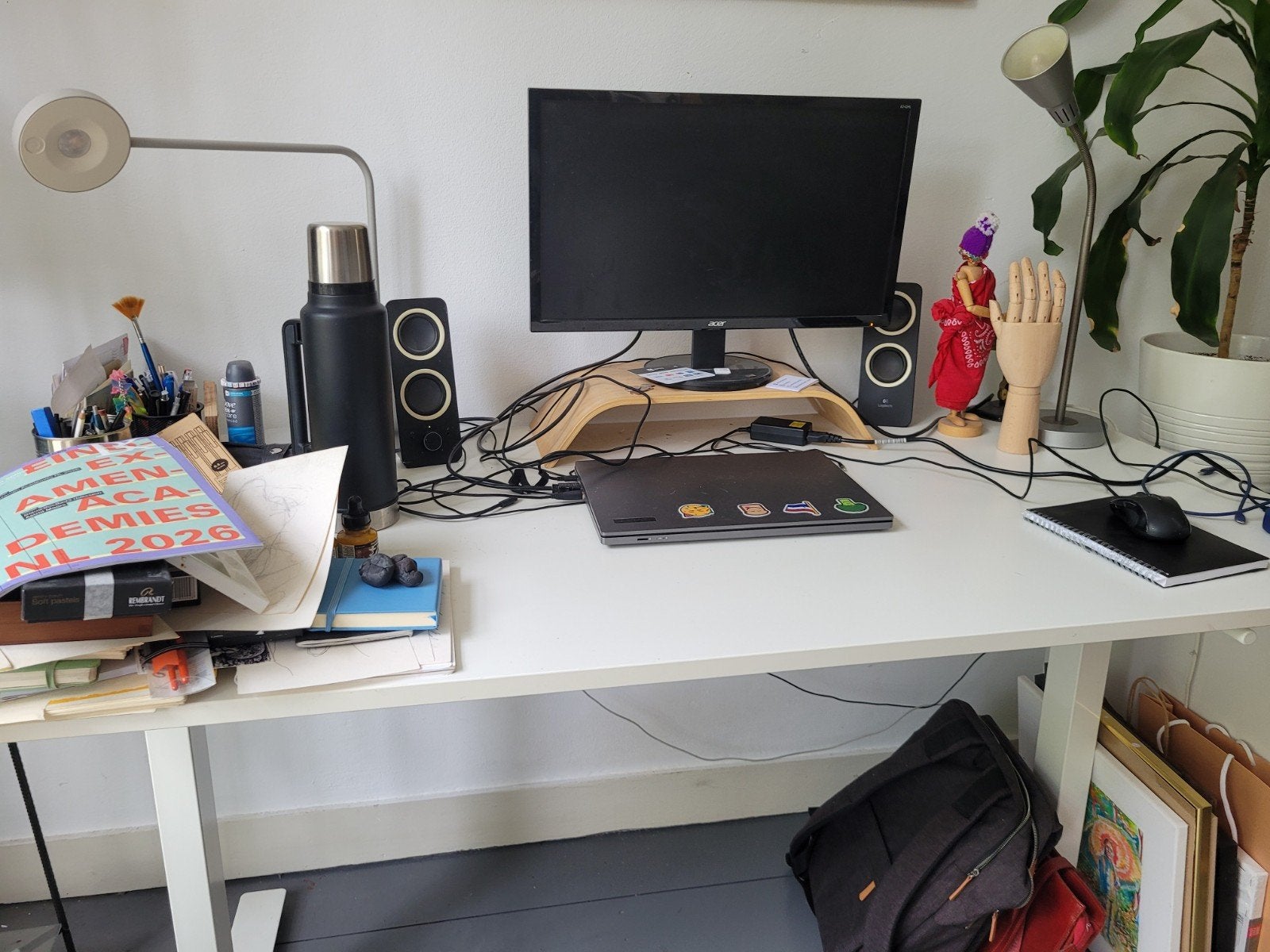 IKEA zit/sta bureau groot, Ophalen, Zit-sta bureau, 160 cm, Gebruikt