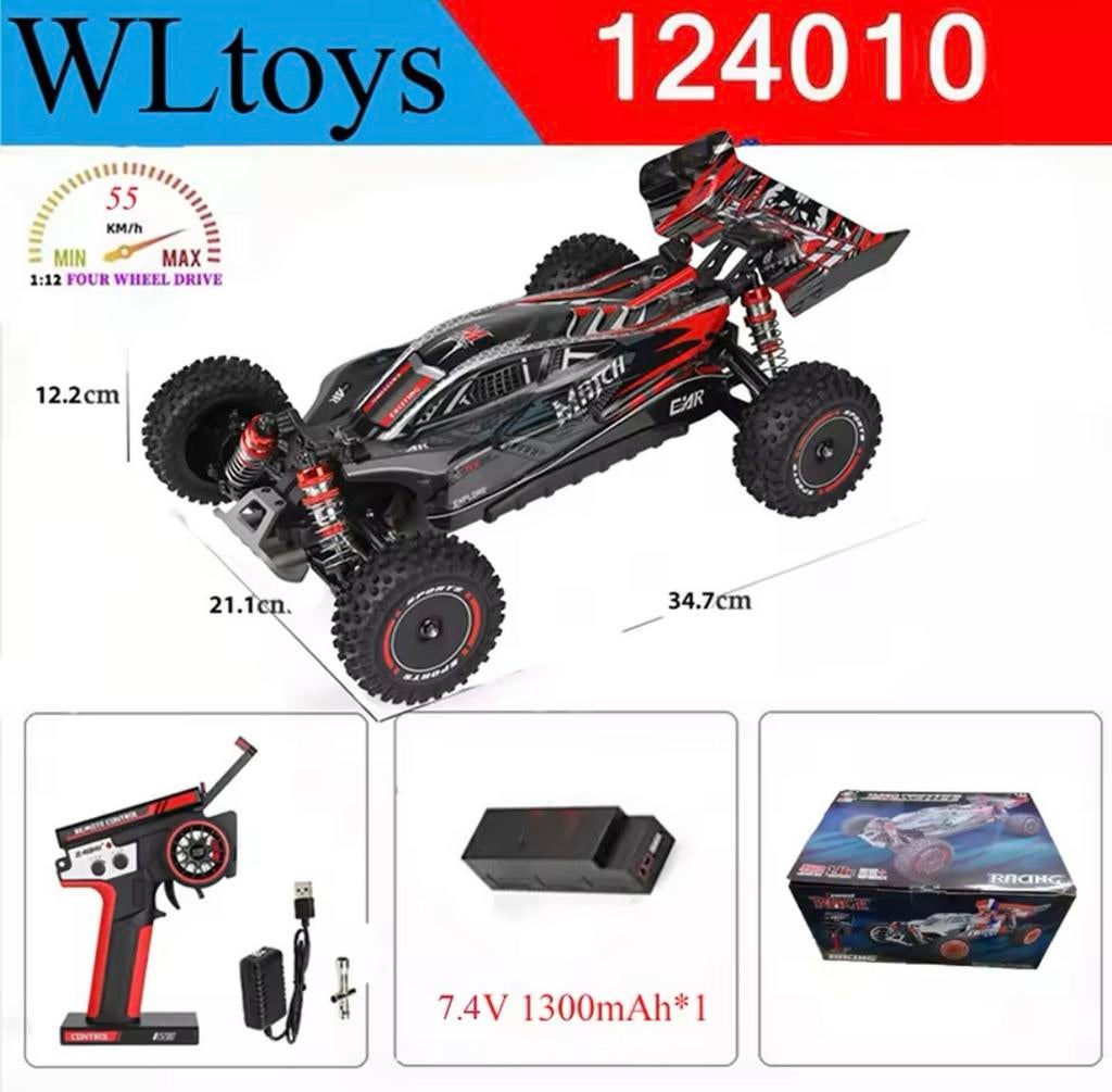 NIEUW! | WLtoys 124010 RC Auto 4WD Offroad Buggy 55 km/u RTR, Elektro, Auto offroad, Nieuw, Ophalen of Verzenden