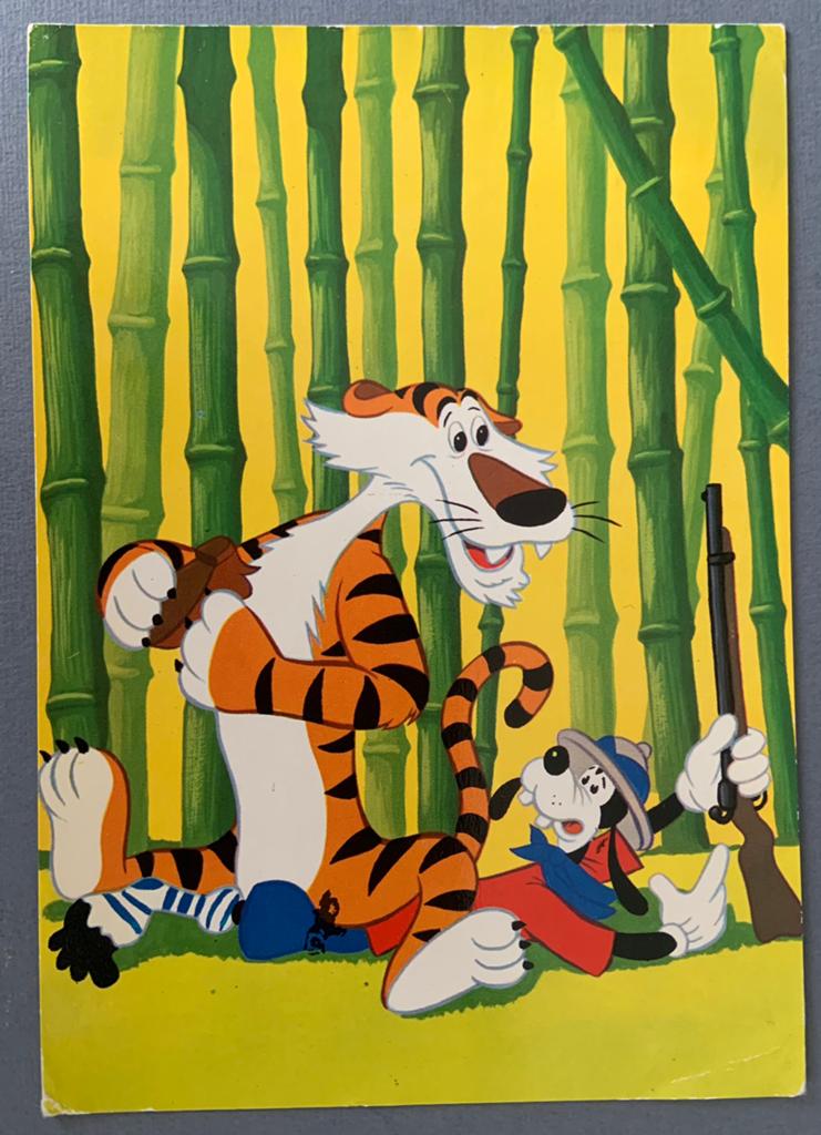 Disney kaart: Tijger en Goofy, Verzenden, 1960 tot 1980, Gelopen, Cultuur en Media