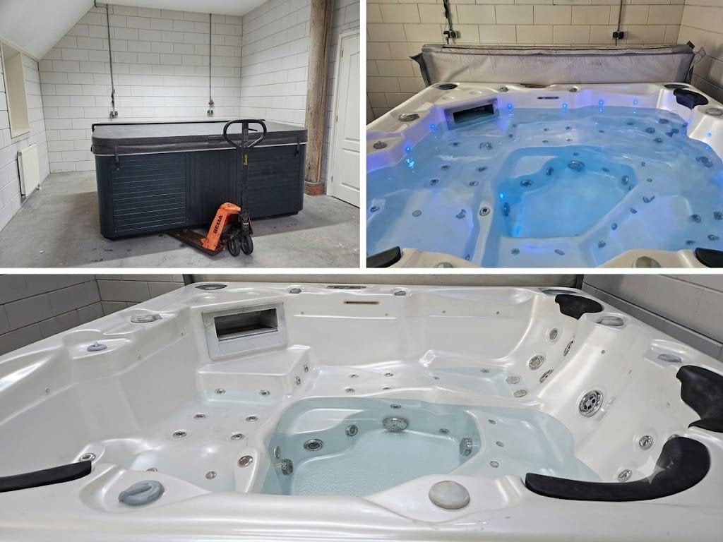 Luxe 6-persoons Jacuzzi (230x230) | Balboa besturing, Ophalen, Gebruikt, Filter, Vast