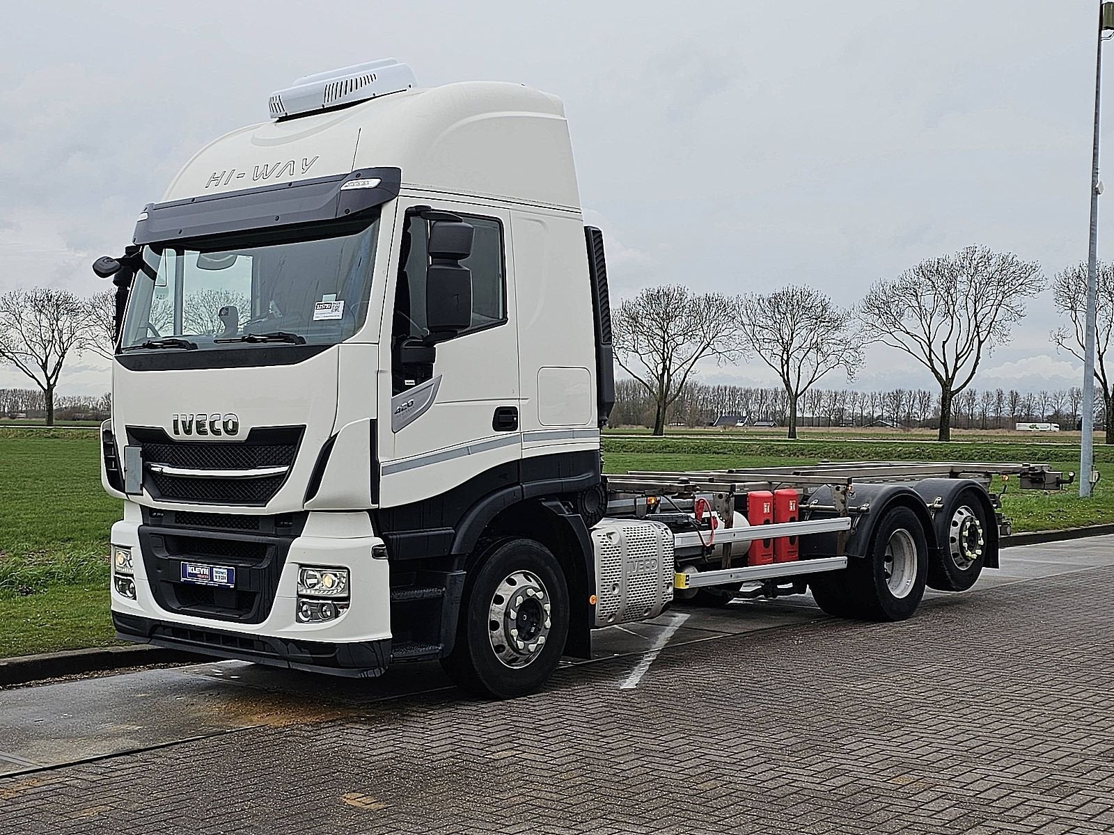IVECO AS260S42 STRALIS 6x2 intarder alcoa's, Auto's, Automaat, Euro 6, Iveco, Wit