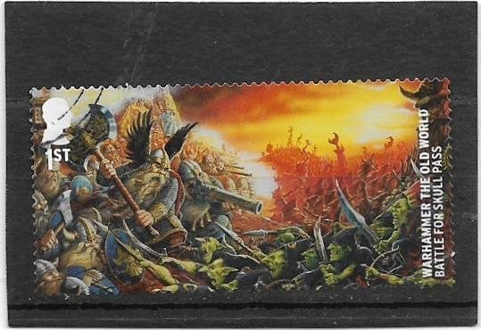 Engeland 2023 Warhammer  1st Class uit miniaturesheet, Verzenden, Gestempeld