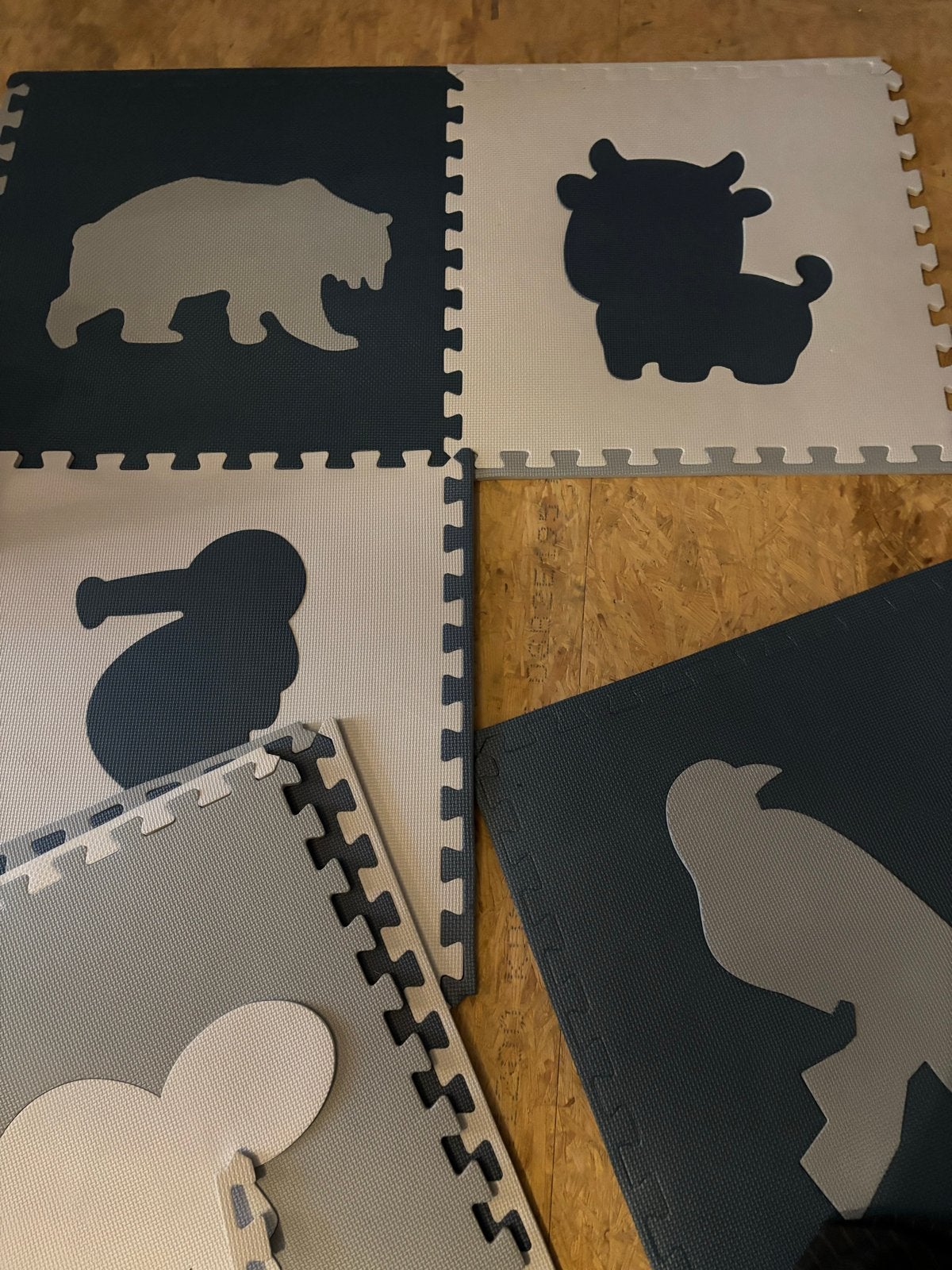 Speelmat met dierenfiguren - 9 (puzzel)stukken, Ophalen of Verzenden, Gebruikt