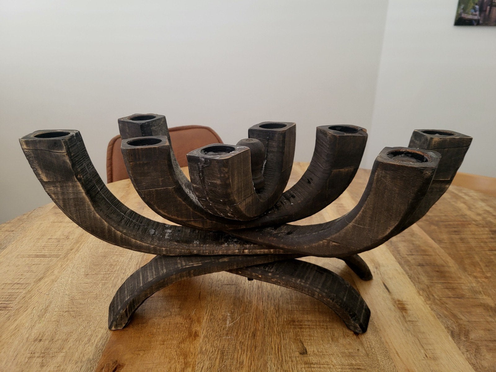 BePureHome Woodstock Kandelaar - Bruin vergrijsd hout, Gebruikt, Bruin, Overige merken, Ophalen of Verzenden