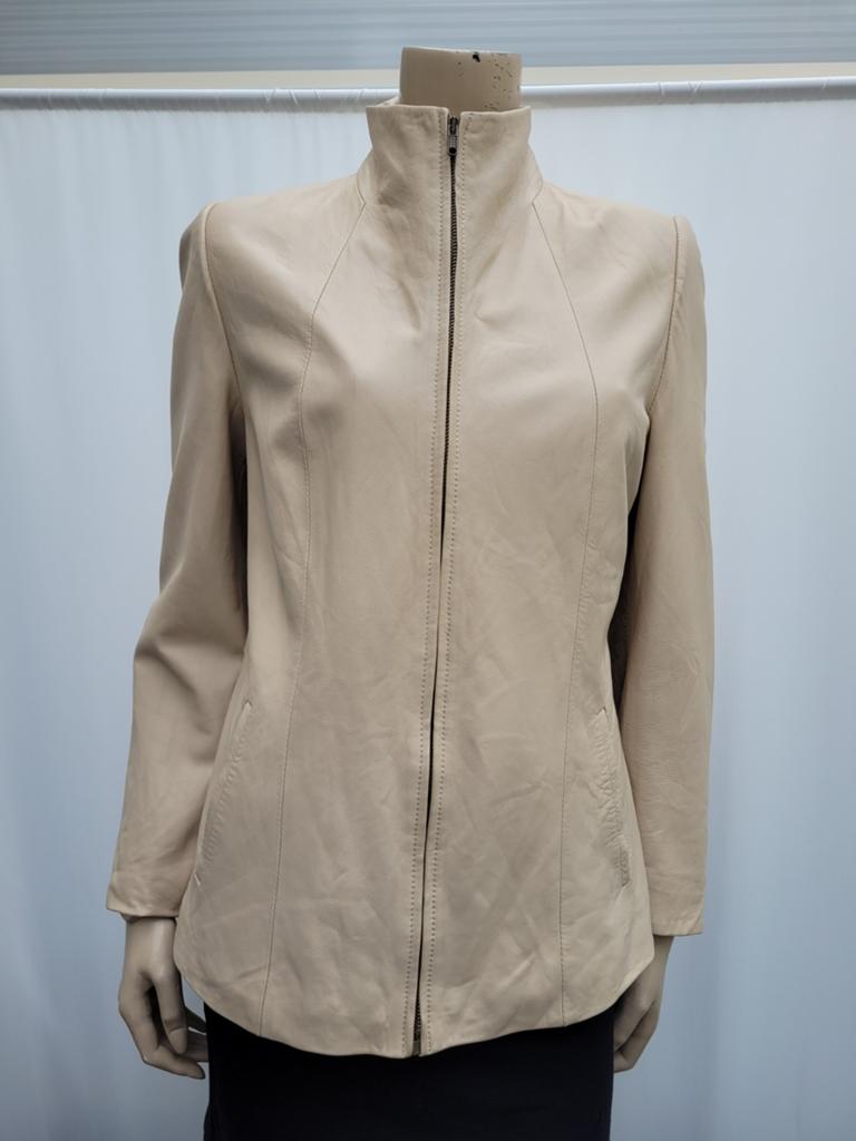 Deubo leren jas spain maat 38/40, Ophalen of Verzenden, Zo goed als nieuw, Maat 38/40 (M), Beige