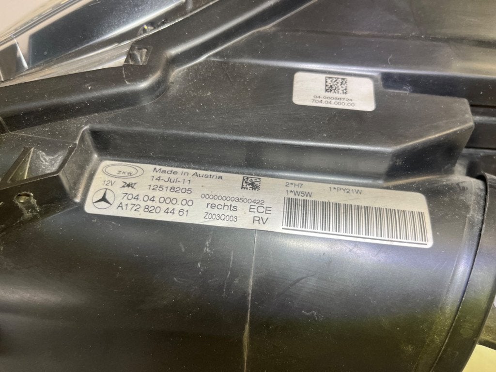 MERCEDES W172 R172 SLK XENON KOPLAMP RECHTS A1728204461, Gebruikt, Mercedes-Benz AG, Mercedes-Benz, Ophalen of Verzenden