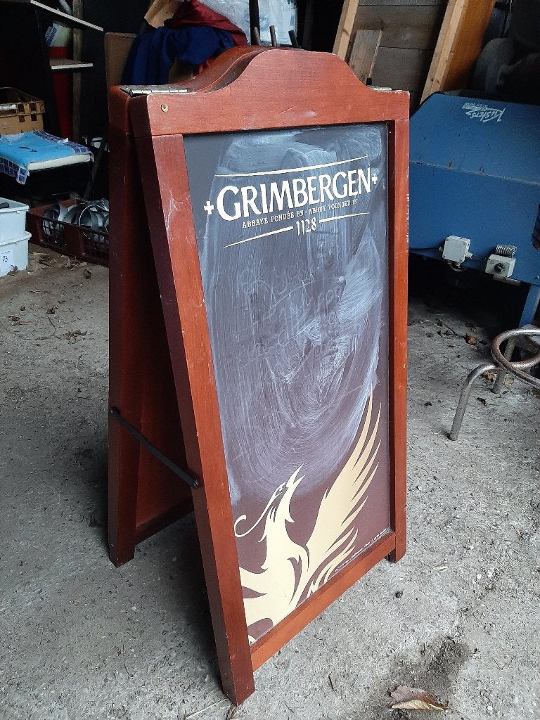 Stoepbord Grimbergen, Verzamelen, Ophalen, Gebruikt, Reclamebord