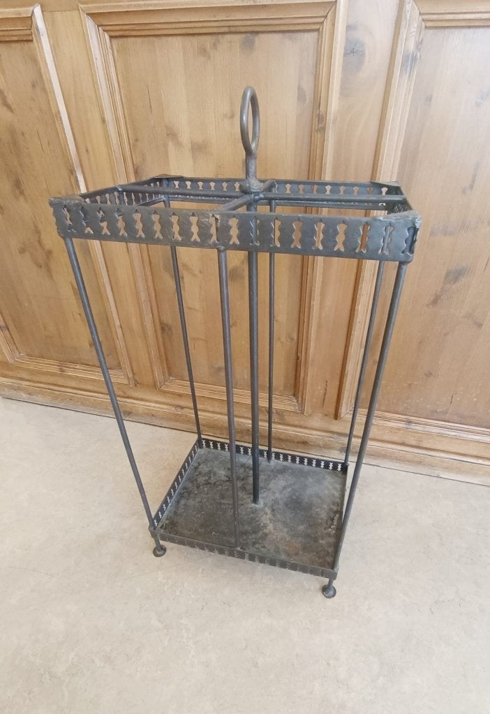 Vintage metalen paraplubak – industrieel en decoratief, Huis en Inrichting, Ophalen, Gebruikt, Metaal
