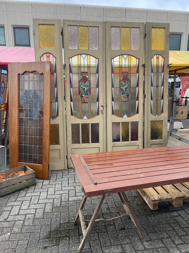 Antiek Glas in Lood Raam - Uniek Decoratief Stuk, Ophalen