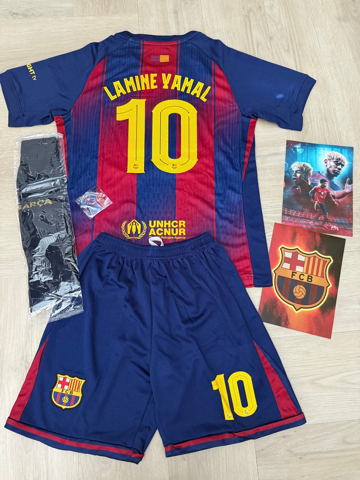 FC Barcelona Voetbaltenue Maat 152 met Sokken & Accessoires, Maat XS of kleiner, Ophalen of Verzenden, Nieuw, Set