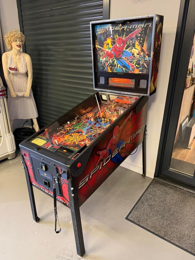 Flipperkast Stern Spiderman Pinball, Verzamelen, Automaten | Flipperkasten, Ophalen, Gebruikt, Stern, Dot-matrix