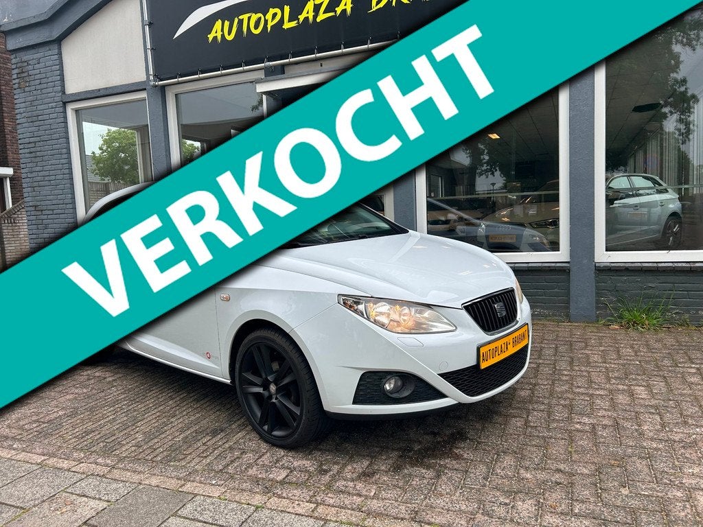 SEAT Ibiza SC 1.4 COPA / CLIMAT / NAVI / STOELVW / PDC /, Auto's, Voorwielaandrijving, Gebruikt, Zwart, 4 cilinders