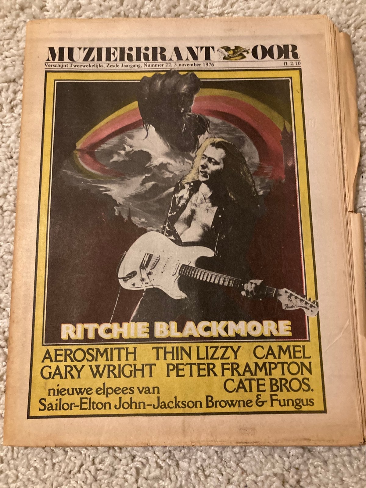MUZIEKKRANT OOR 1976 THIN LIZZY Aerosmith RAINBOW Kansas, Ophalen of Verzenden, Gelezen, Muziek, Film of Tv