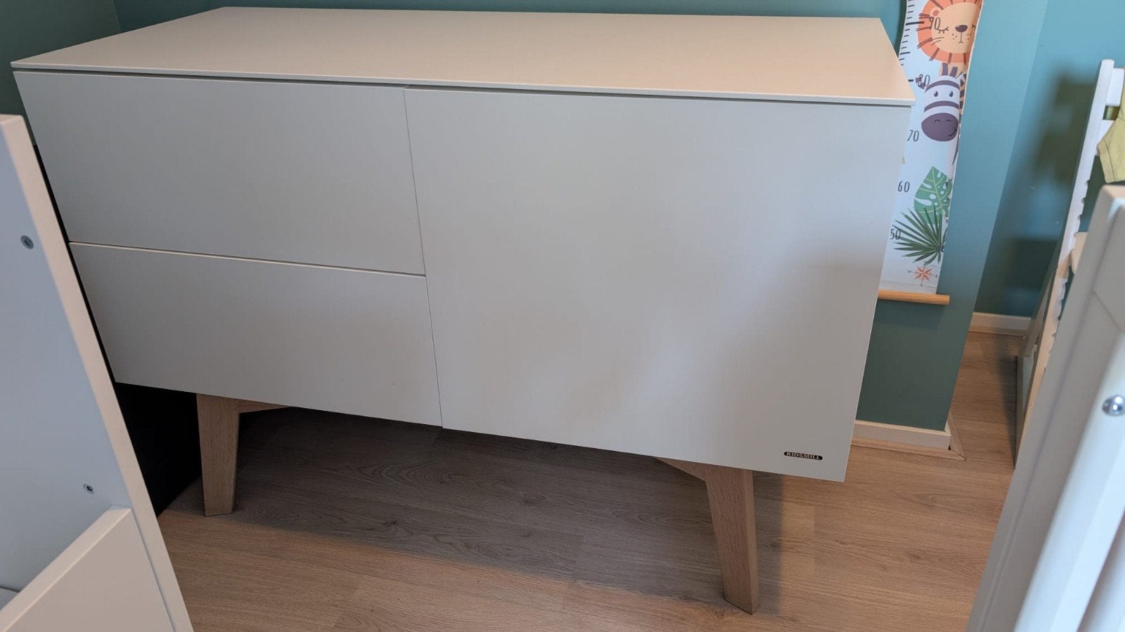 Kidsmill sixties Commode mat wit, Ophalen, 50 tot 70 cm, 100 cm of meer, 90 tot 105 cm