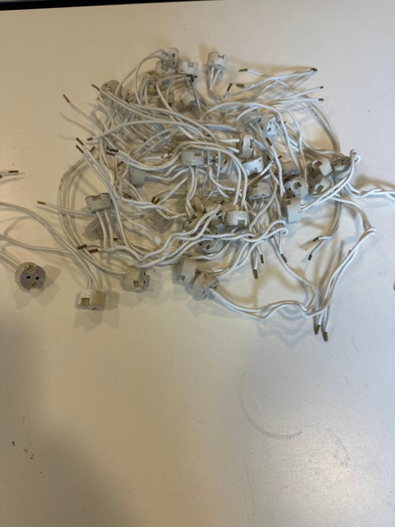 G4 fittingen (34 stuks) met bedrading, Ophalen of Verzenden, Gebruikt