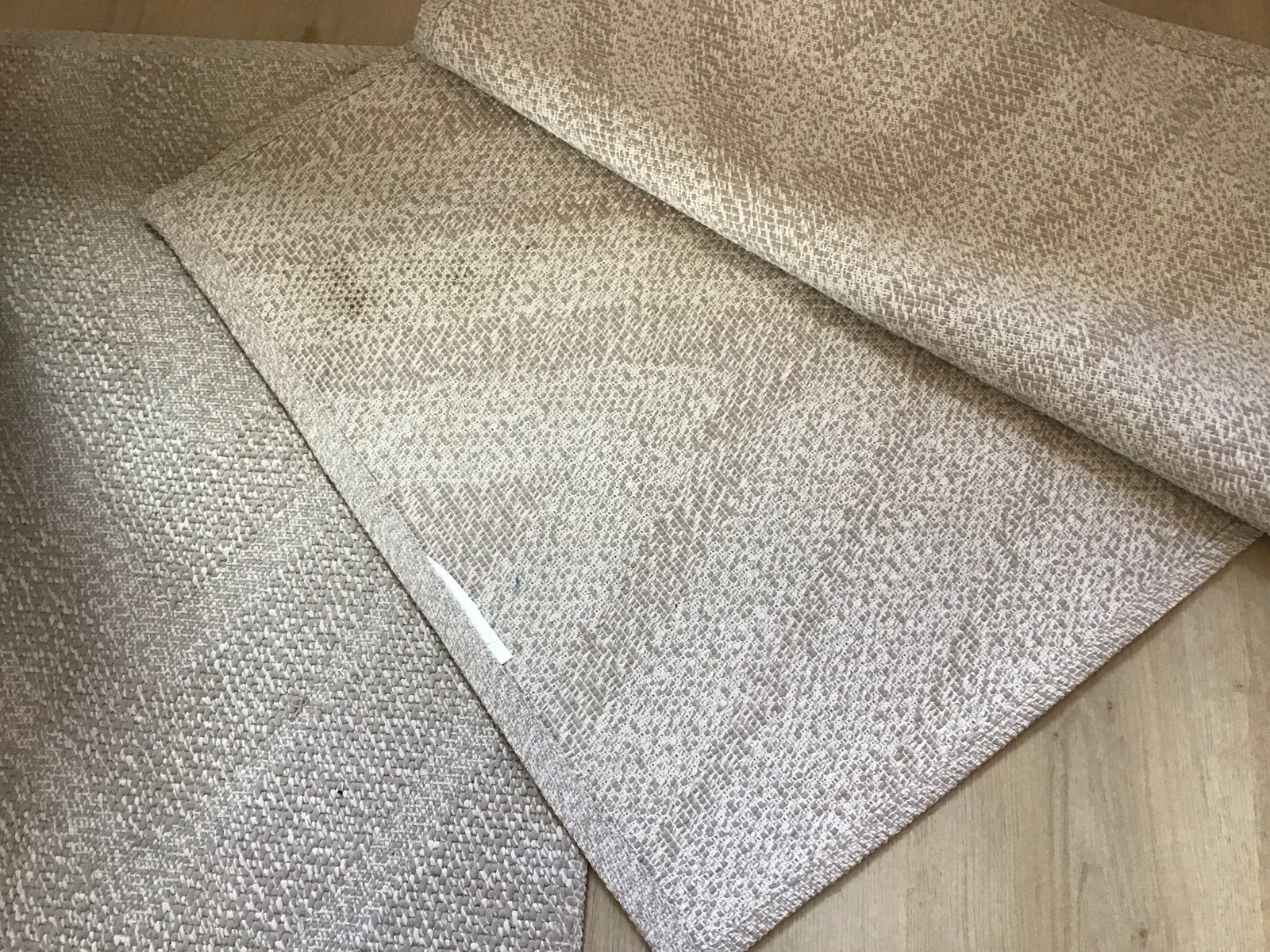 Ikea Ful Makt Set van 2 beige vloerkleden met geometrisch, Gebruikt, 100 tot 150 cm, Beige, Rechthoekig
