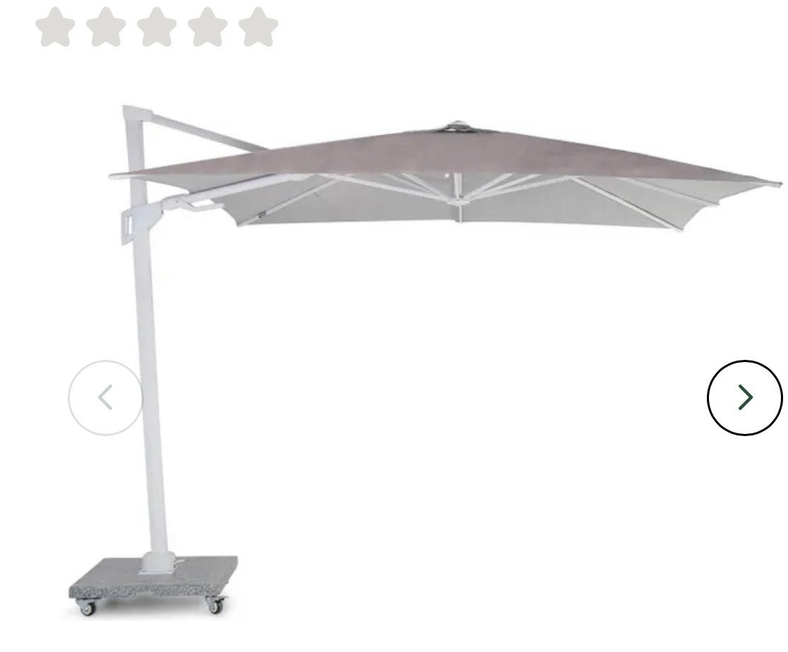 Zweefparasol 300x300 cm wit/grijs. Nieuw in doos!, Ophalen, Nieuw, 2 tot 3 meter, Zweefparasol