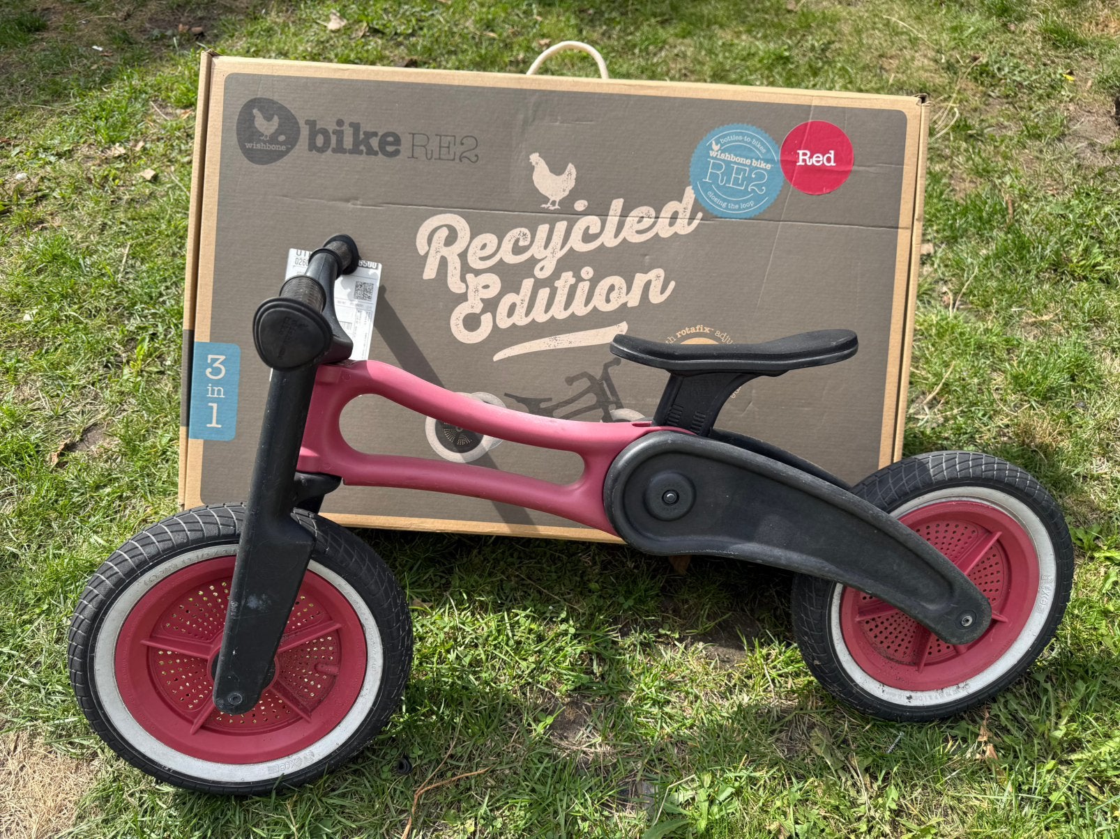 Wishbone 3 in 1 loopfiets, Kinderen en Baby's, Speelgoed | Buiten | Voertuigen en Loopfietsen, Ophalen of Verzenden, Gebruikt