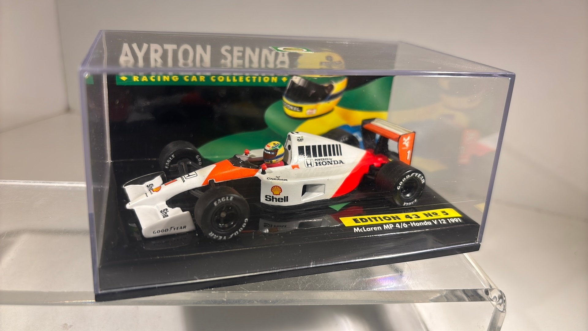 F1 McLaren mp4/6 honda senna 1991 minichamps 1.43, Auto, Ophalen of Verzenden, MiniChamps, A