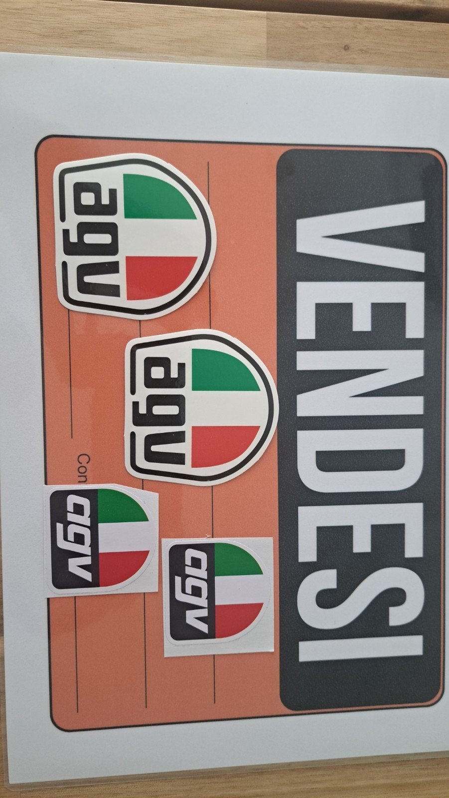 Stickerset AGU helmet., Motoren, Accessoires | Stickers, Ophalen of Verzenden