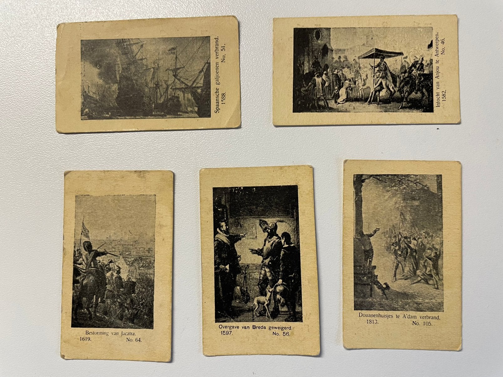 Reklame plaatjes. 5 x W.H.Verduin. Koffie/Thee., Ophalen of Verzenden