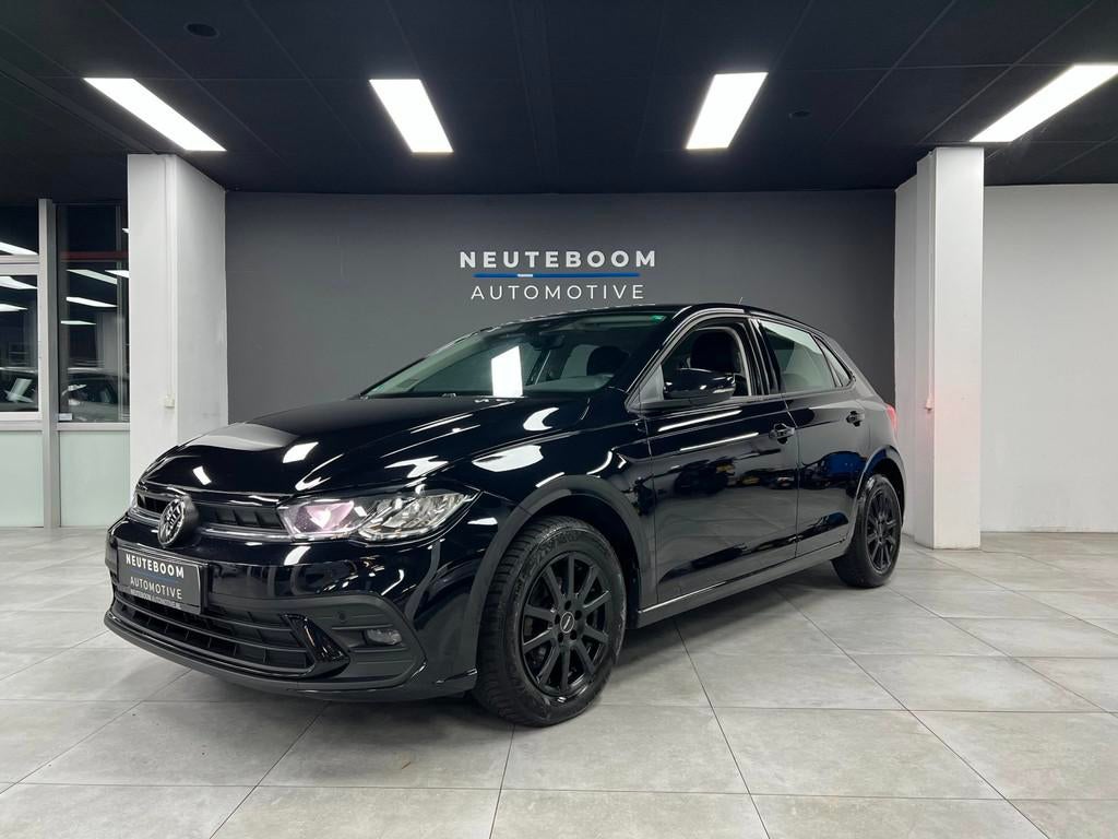 Volkswagen Polo 1.0 TSI Business | Clima | Cruise | Camera, Voorwielaandrijving, Stof, Gebruikt, Zwart