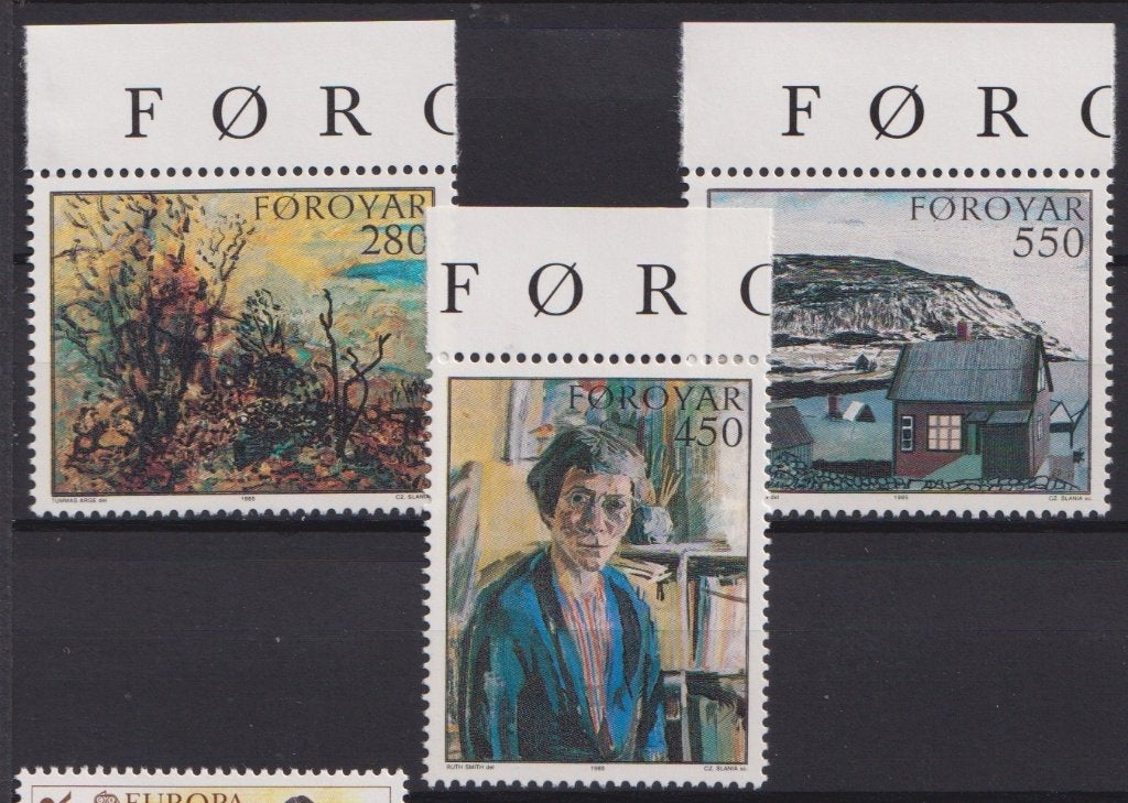 Faeröer 1985 Schilderijen Ruth Smith met TAB, Postzegels en Munten, Postzegels | Thematische zegels, Postfris, Overige thema's