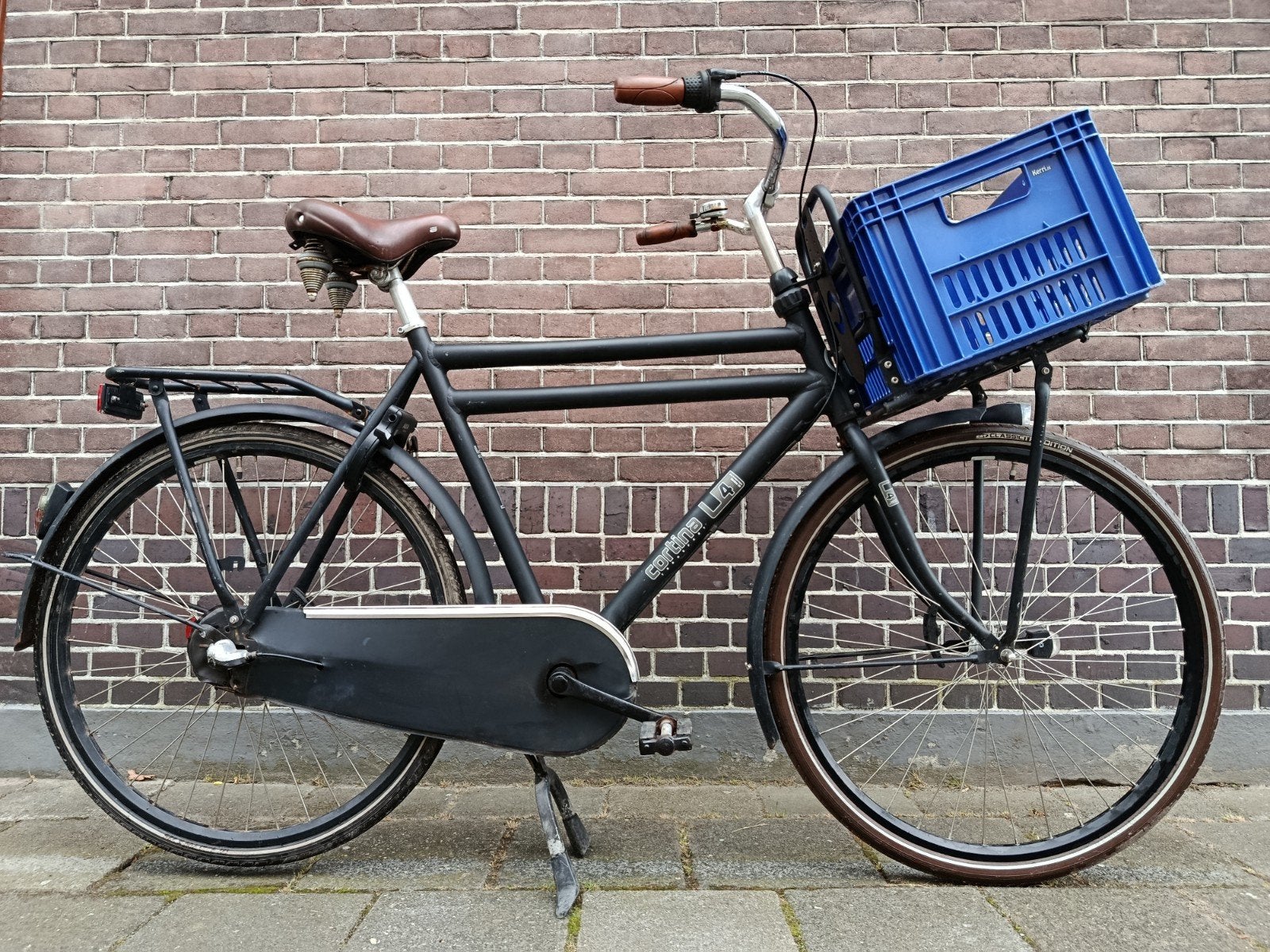 Herenfiets Cortina U4 3 versn terugtraprem transportrek slot, Fietsen en Brommers, Ophalen, Zo goed als nieuw, Overige merken