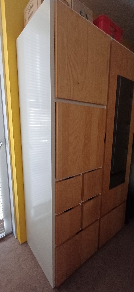 Ikea kast Rakke, Huis en Inrichting, Kasten | Kledingkasten, Met deur(en), Gebruikt, 100 tot 150 cm, Eikenhout