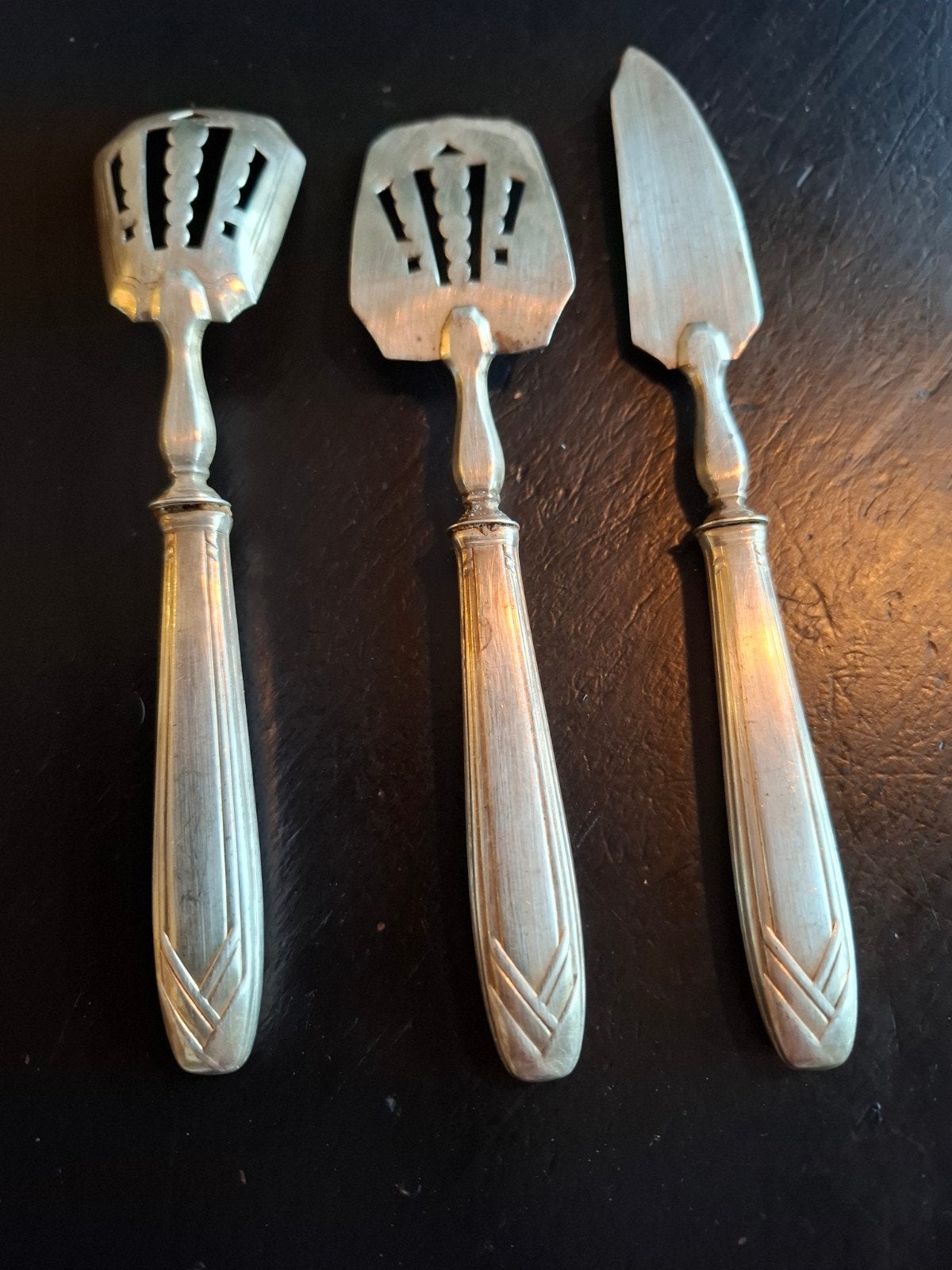 antieke verzilverde  bonbonschepjes, Ophalen of Verzenden