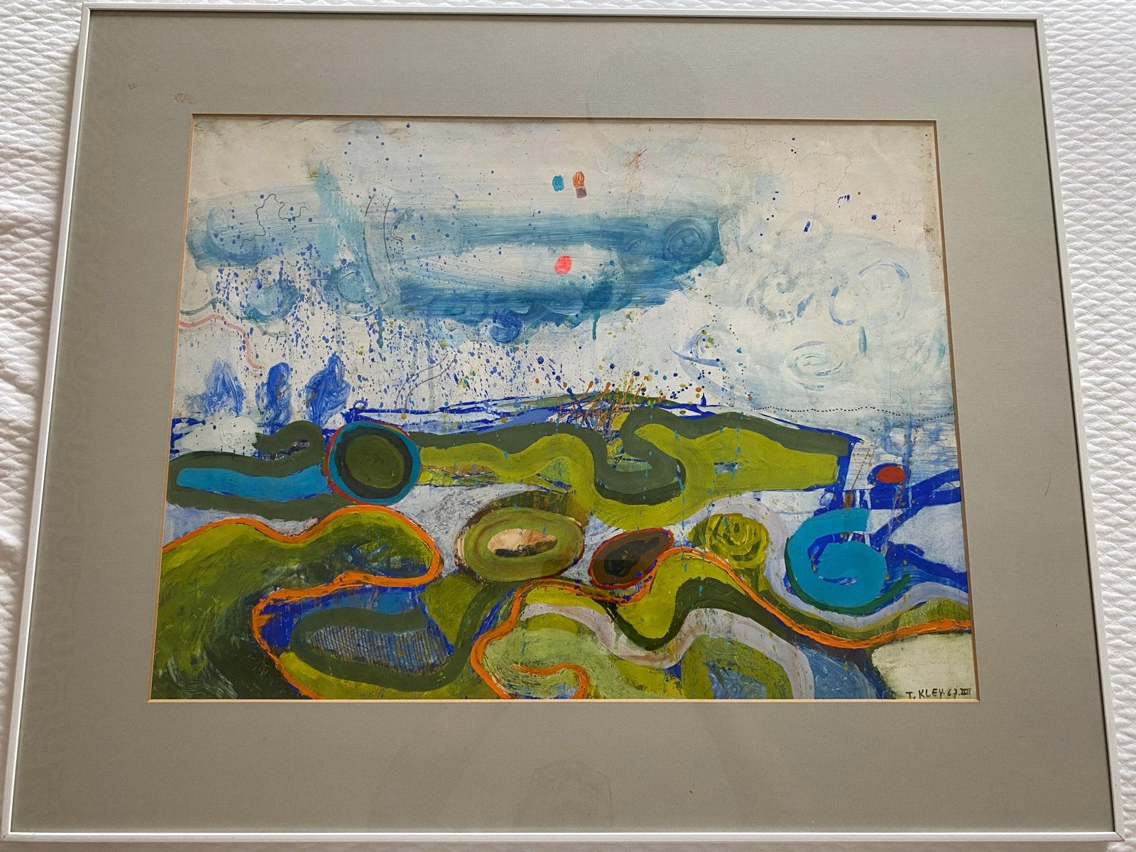 Origineel Abstract kunstwerk 'Caliesie' van Theo Kley (1967), Ophalen