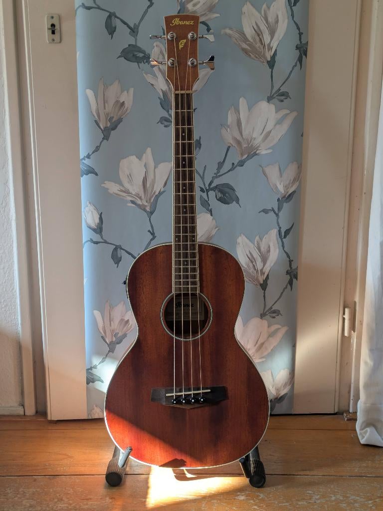 Ibanez PNB14E-OPN short scale akoestische basgitaar, Muziek en Instrumenten, Snaarinstrumenten | Gitaren | Bas, Ophalen, Semi-akoestisch