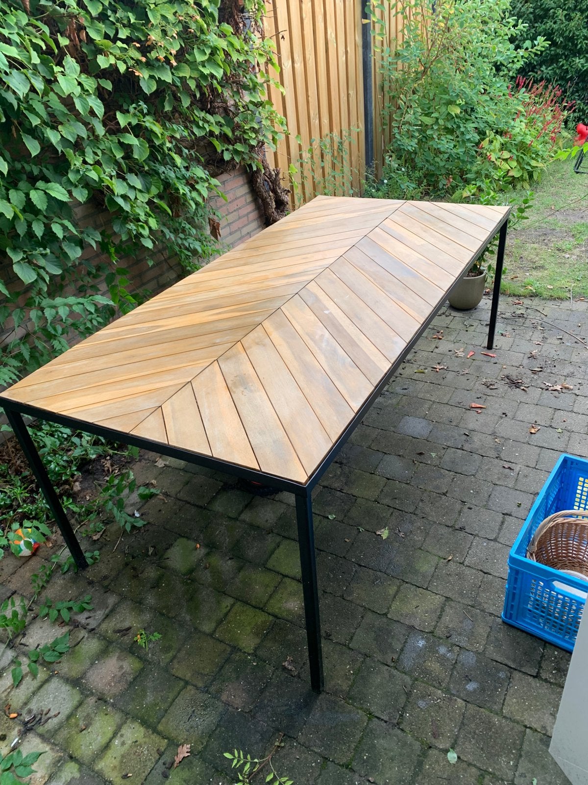 Tuintafel nieuw, Ophalen, Zo goed als nieuw, Rechthoekig