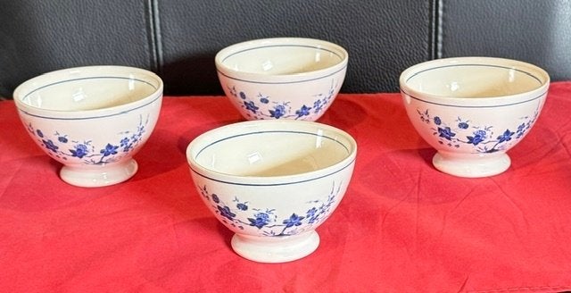 4x spoelkom Boch La Louviere blauw/wit, Ophalen, Gebruikt, Overige stijlen, Aardewerk
