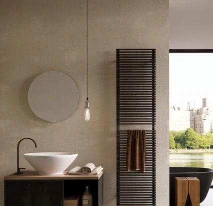 elektrische badkamer buisradiator plein mat zwart 160x40, Ophalen, Radiator, Nieuw, Minder dan 60 cm
