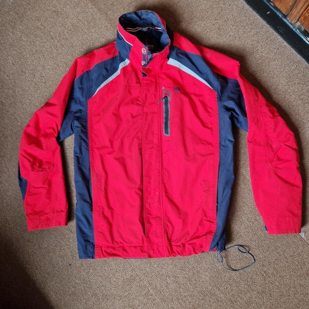 Heren outdoor jas rood/blauw - Maat XXL, Kleding | Heren, Jassen | Winter, Zo goed als nieuw, Maat 56/58 (XL), Rood, Ophalen of Verzenden