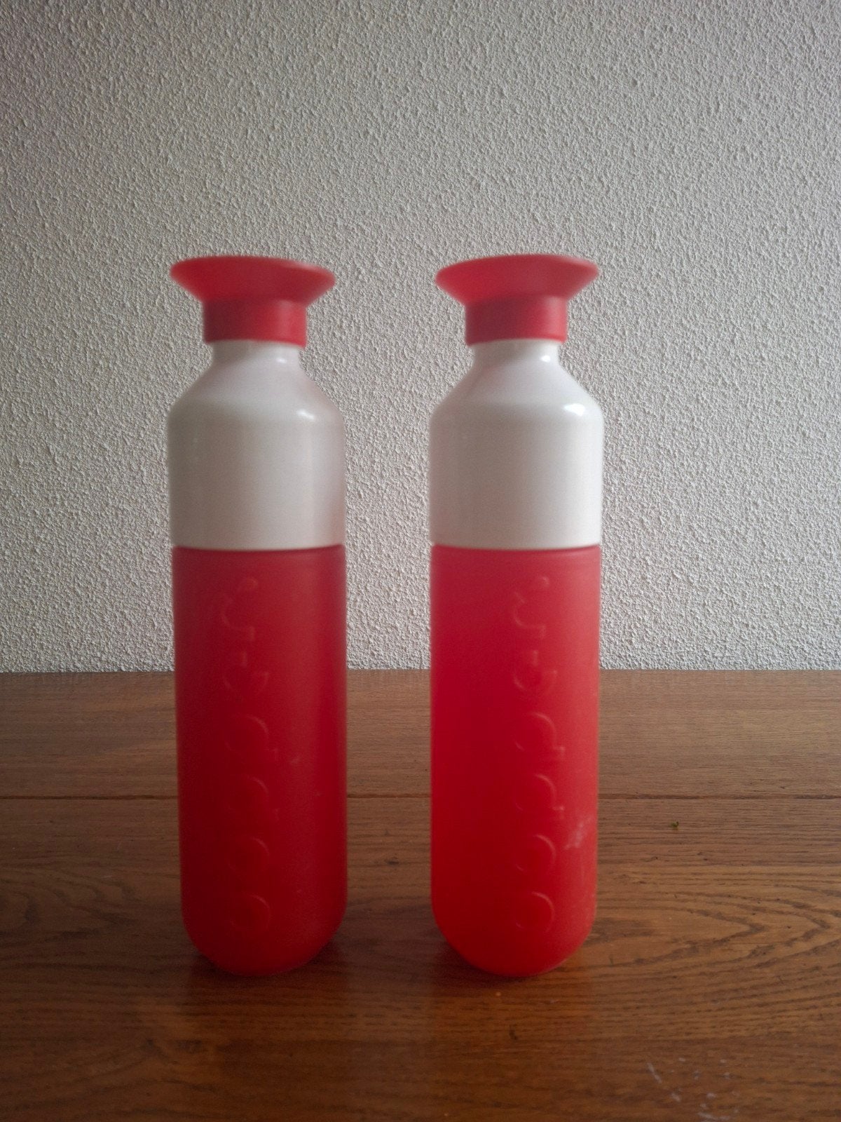 Dopper waterflessen - Rood en wit (set van 2), Ophalen of Verzenden, Gebruikt