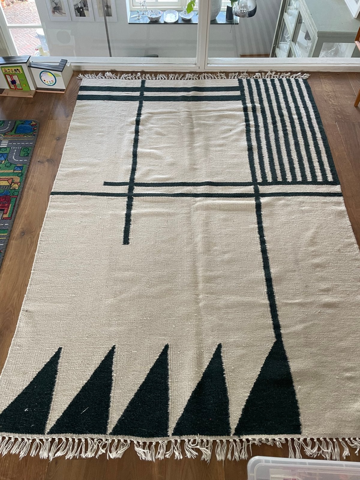 Kleed Ferm Living 80% wol, 20% katoen, Gebruikt, 100 tot 150 cm, Zwart, Ophalen of Verzenden